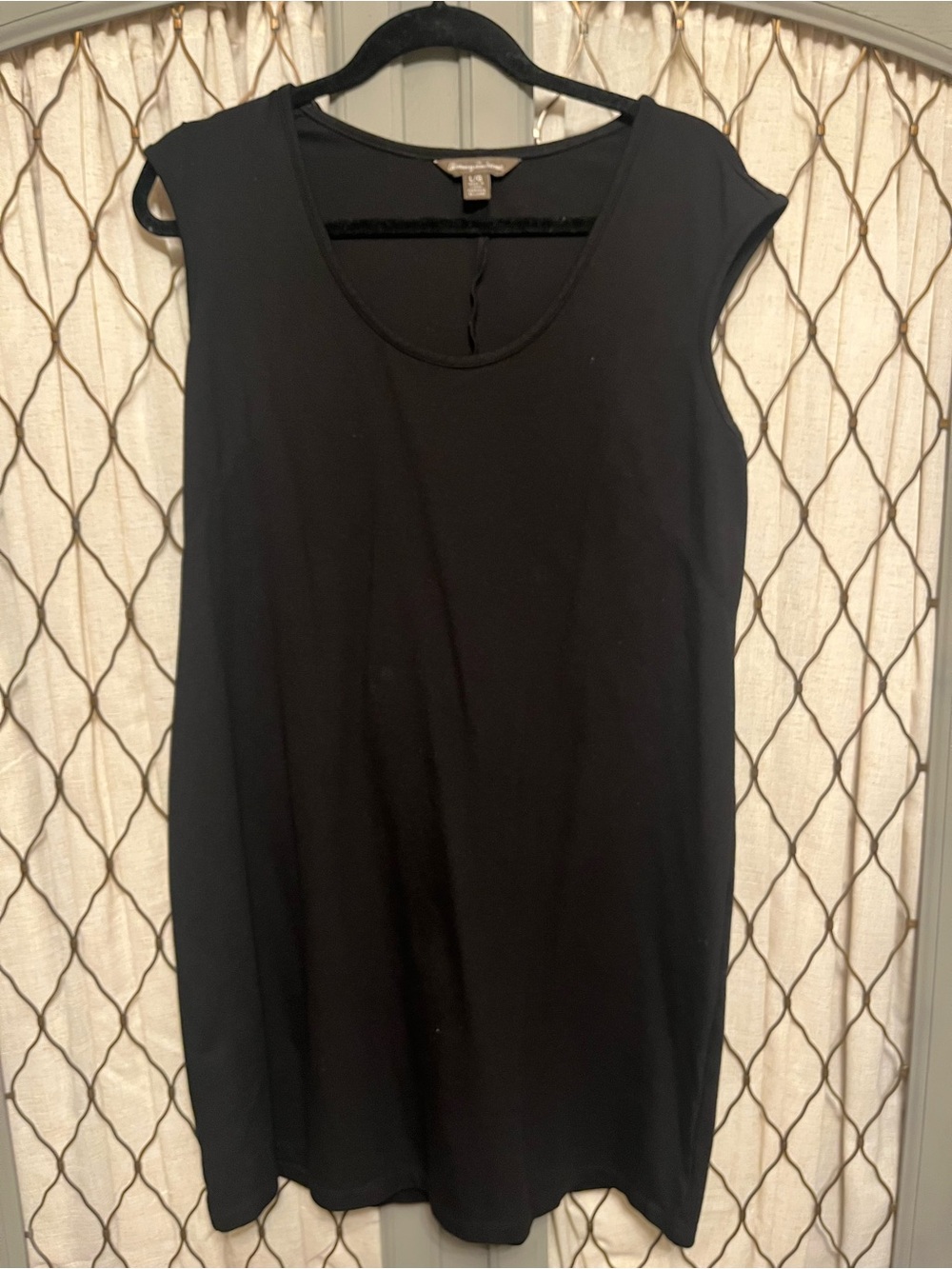Tommy Bahama Black Sleeveless Scoop Neck Tank Dress